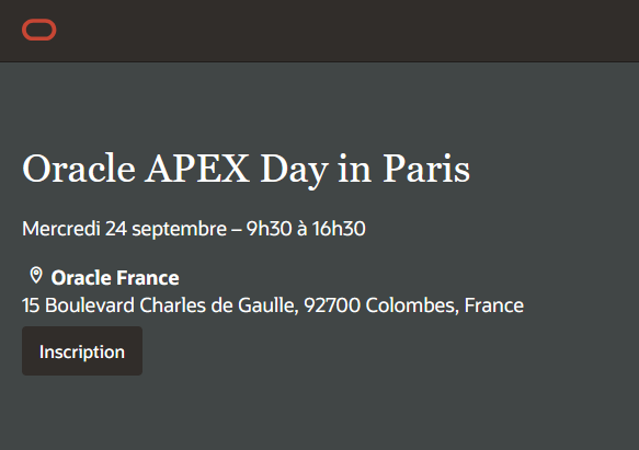 Oracle APEX Day in Paris