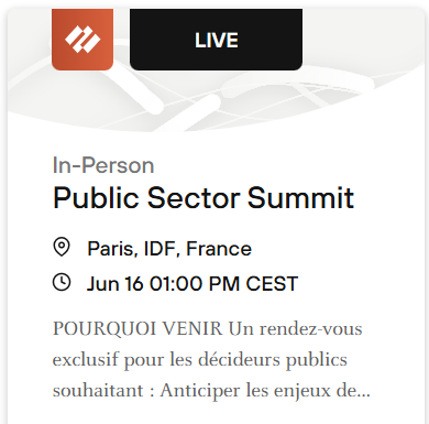 Public Sector Summit : Anticiper les menaces, construire la résilience du secteur public
